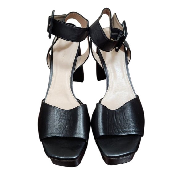 Stuart Weitzman Women's Newdeal Leather Platform Ankle Strap Sandals Size 9 M - Picture 3 of 16